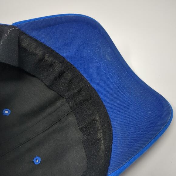 Oakley Fitted Baseball Cap Blue XL Vented Holes 6 Panel Classic Low Flex - Picture 9 of 11